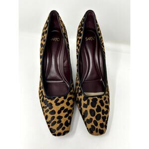 Sarto by Franco Sarto Womens Carina Pointed Toe Wedge Leopard Print Hair 8.5 M